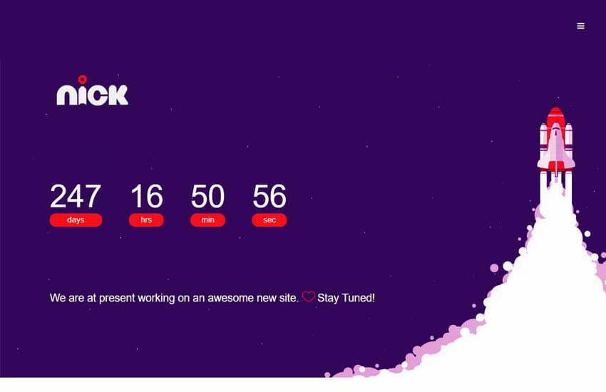 Nick Coming soon HTML Template Free Download