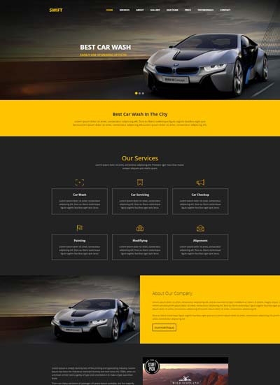 css templates free simple automotive store