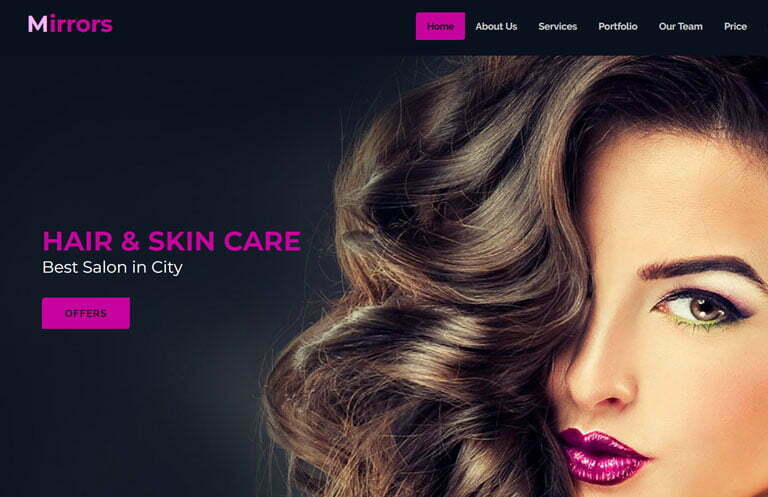 Free Beauty Parlour Website Template Webthemez