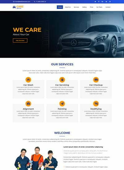Car Service Bootstrap 4 Website