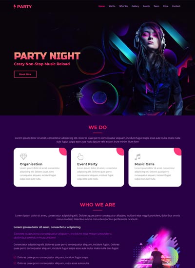 event-free-html-website