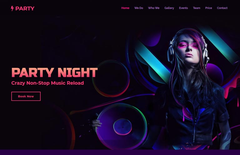 Party Event Free Html Website Template 21 Webthemez