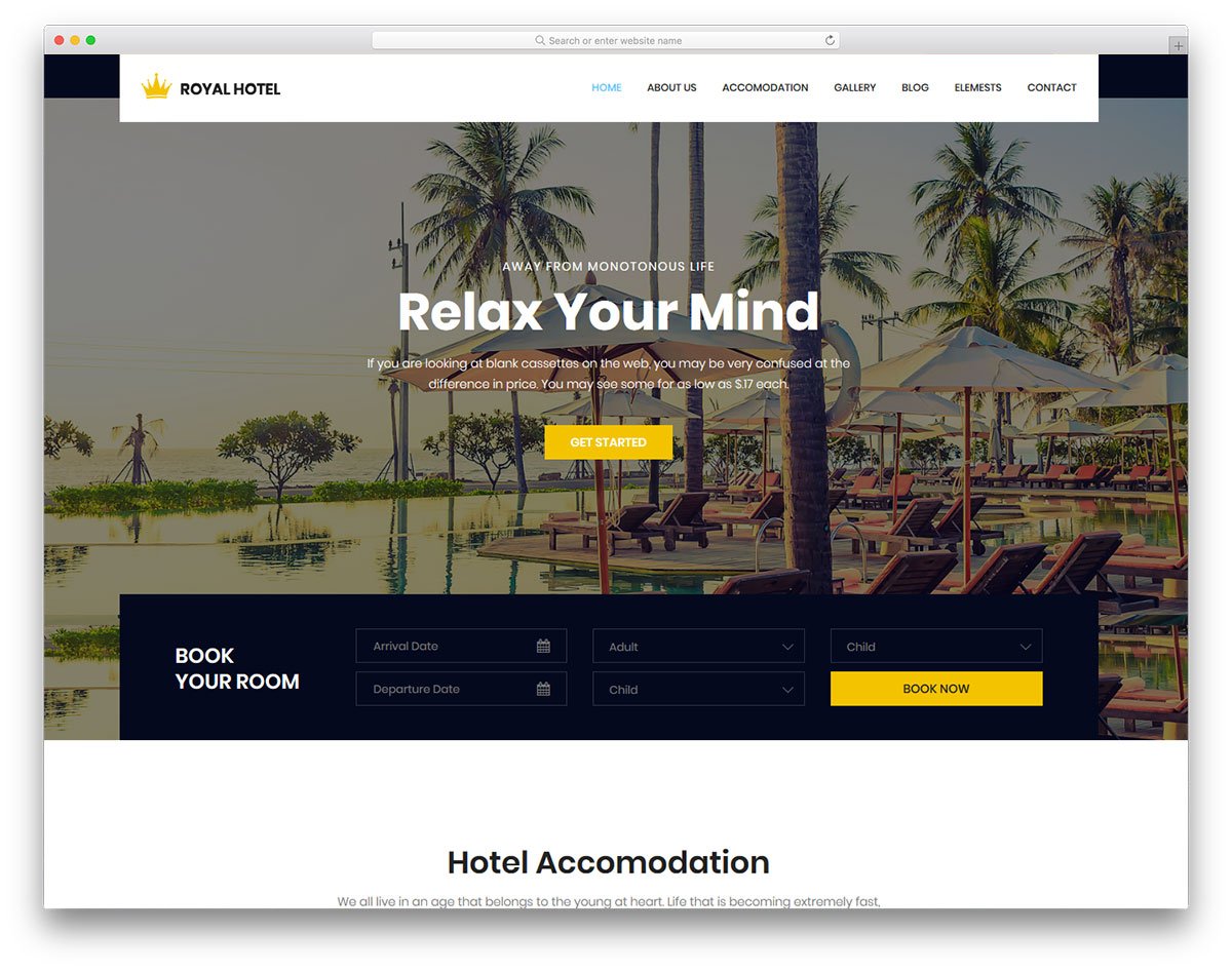 Tema site HTML para hotel e motel - Rei dos Templates