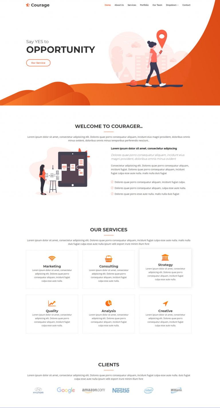 Best Bootstrap 4 Corporate Business Template Free - WebThemez