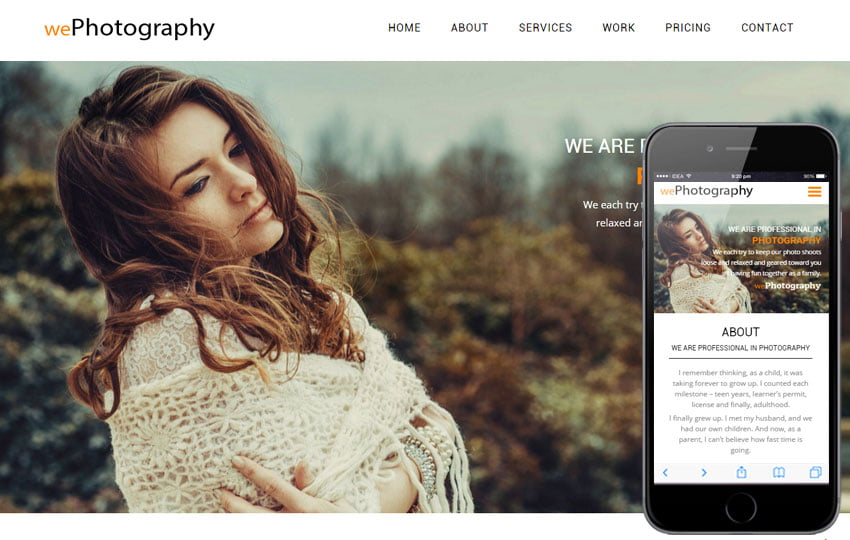 Photography Website Templates Free Download