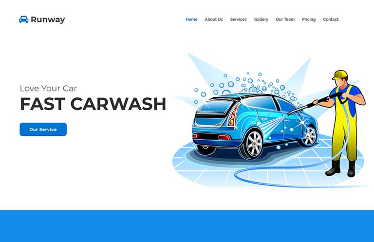 car wash bootstrap template