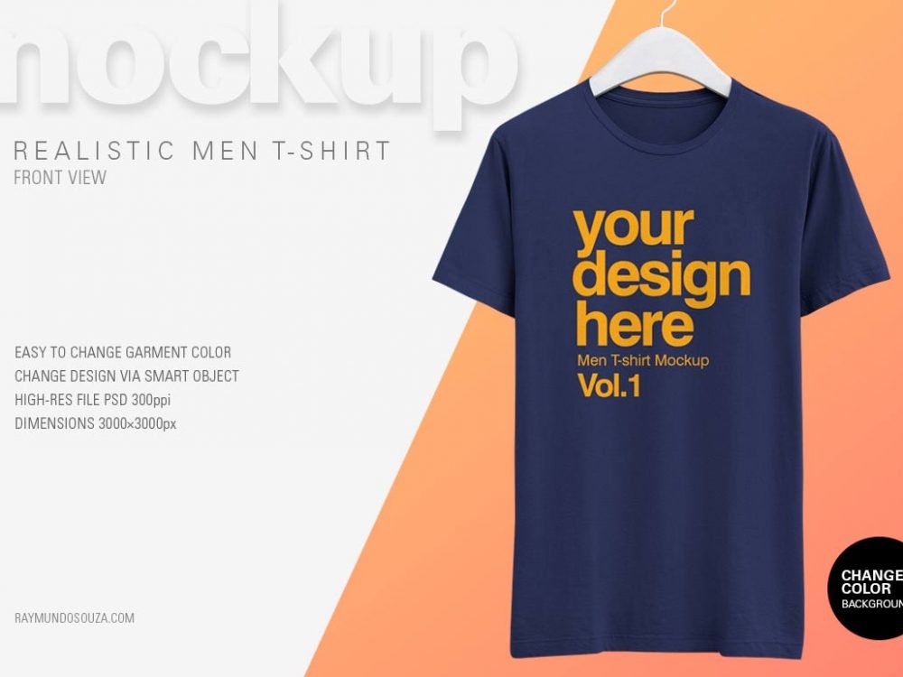 Free t shirt design psd mockup Idea