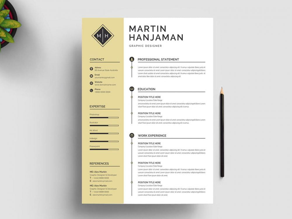 cv template word free download 2020