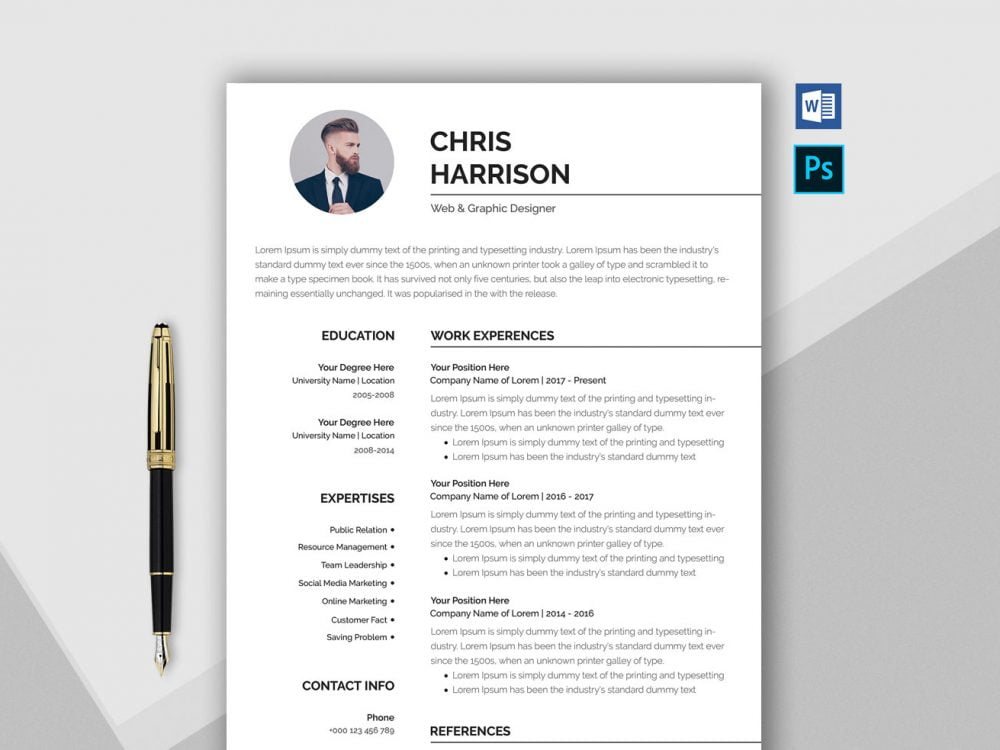 free resume template download google