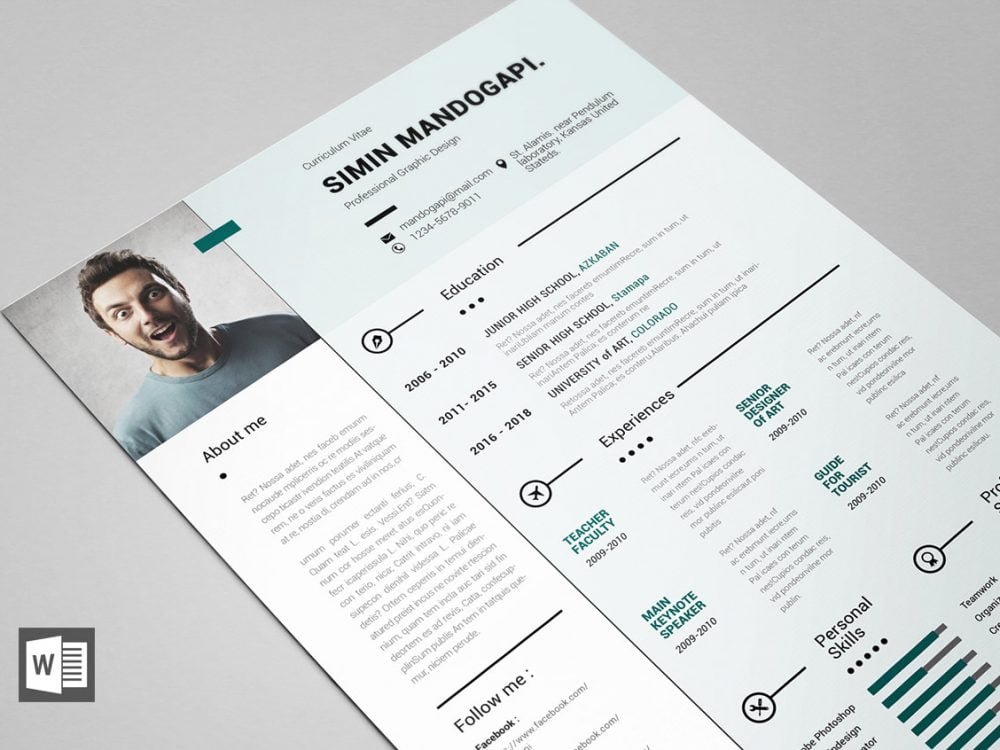 Resume Template For Word 2010 from webthemez.com