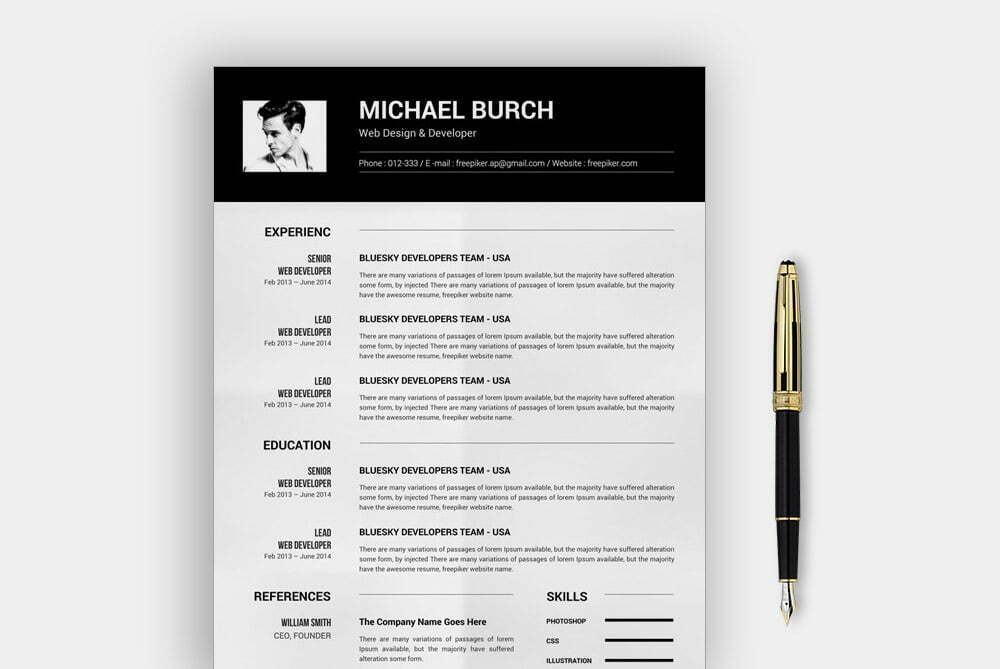 ms word cv templates free download