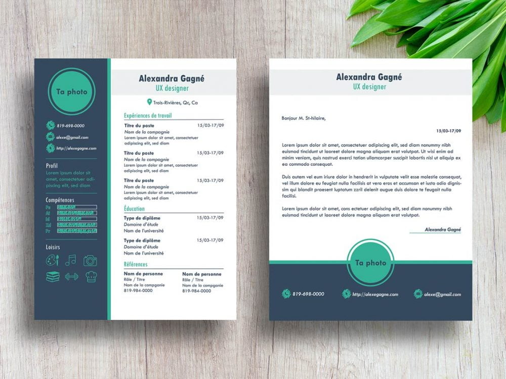 free modern resume template word