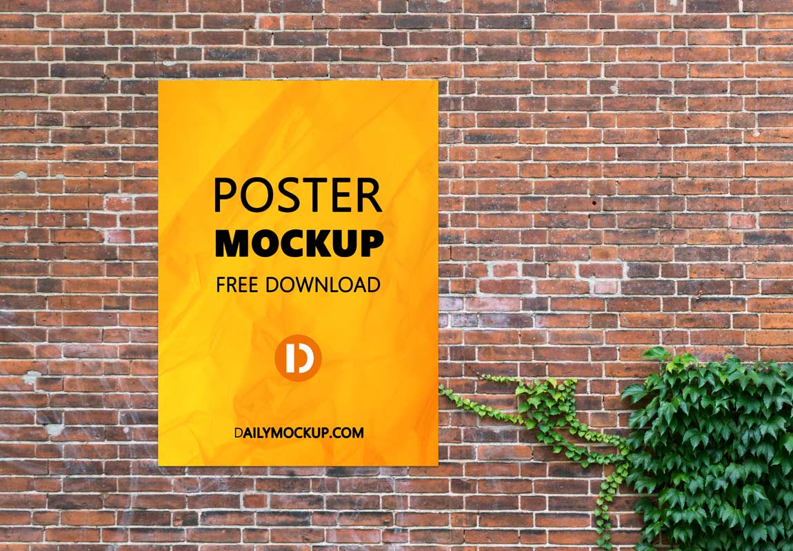 Mockup poster for free information