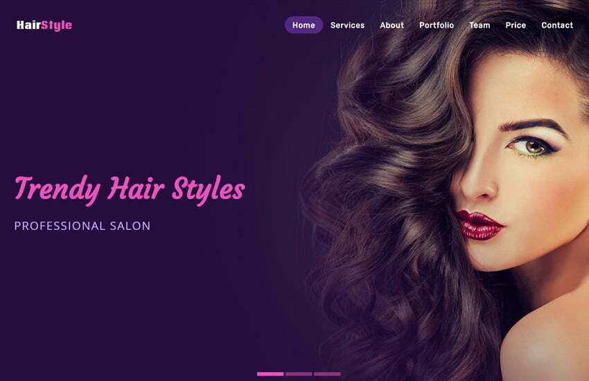 Hair Style Salon Bootstrap Template 2022 - WebThemez